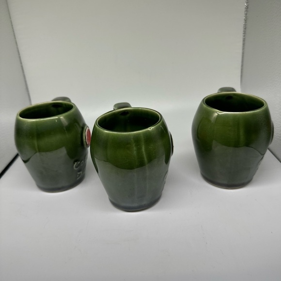 D.O.M. Vivid Cafe Green Ceramic coffee Mug "Benedictine" France 1970* USA - Picture 4 of 12